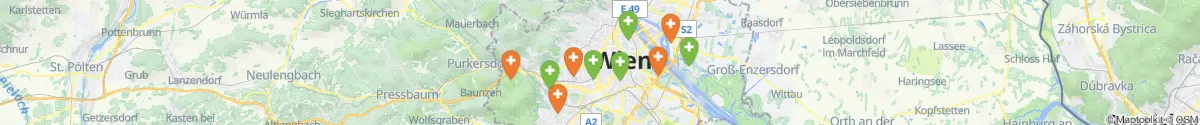 Kartenansicht für Apotheken-Notdienste in der Nähe von site.webmanifest (Wien)